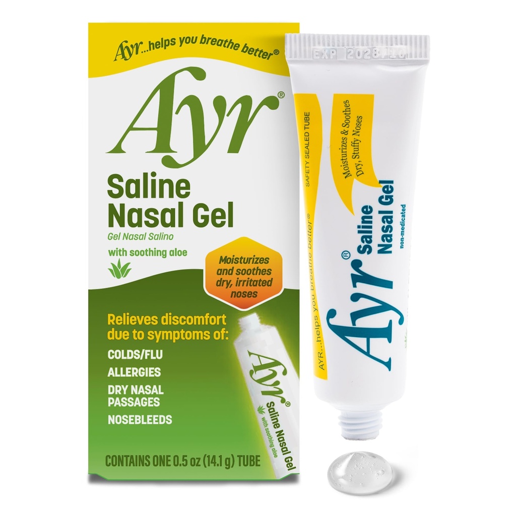 Ayr Saline Nasal ゲル, ソーシング アロエと, 0.5 オンス チューブ (1 のパック)