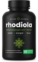 Rhodiola Rosea Supplement 600mg | 120 ビーガンカプセル | エネルギーのためのRhodiola Rosea抽出物, ストレス救済, 気分とフォーカス | Rosavin & Salidrosidesの適応性根 | 300 mgの丸薬 NutraChamps
