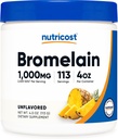 Nutricost Bromelainパウダー4 OZ - 非GMO、ベジタリアン、グルテンフリー