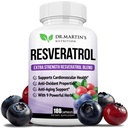 余分強さのResveratrol 1568mg - 180のカプセル - 3か月の供給  酸化防止補足  反老化のための自然なトランス レスベラトロールの丸薬 、中心の健康、免疫システム及び頭脳機能