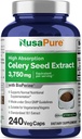 NusaPure Celery Seed Capsules 10:1 Extract, 375 mg Equivalent to 3750mg, 240 Veggie Caps, Non-GMO, Vegan