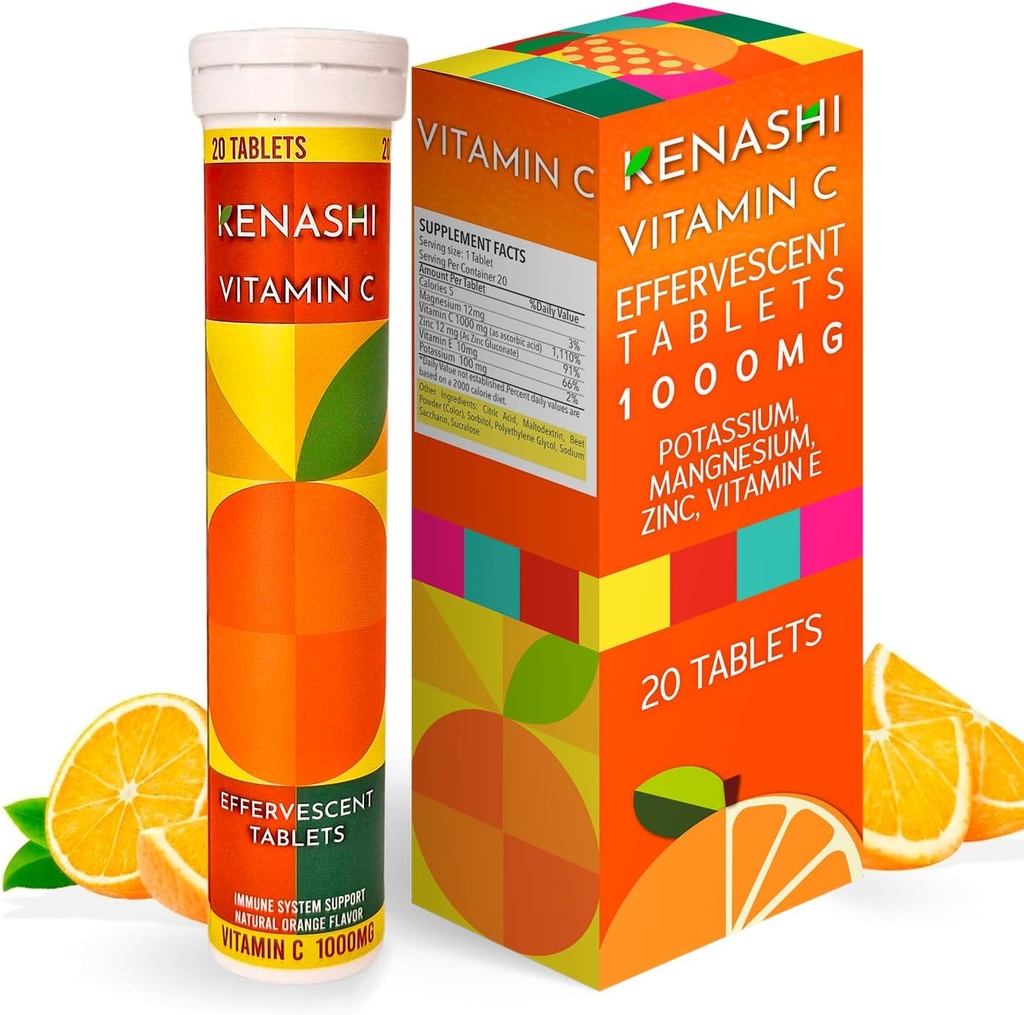 ビタミンC 1000mgのEffervescentは亜鉛カリウムのマグネシウムEのビタミンCのEfervescenteのパラのカマオ亜鉛およびビタミンC 20のタブレットが付いているビタミンを錠剤にします