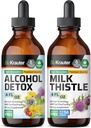 BIO KRAUTER アルコール デトックス チンキ 4 Fl. Oz. & ミルク アザミ 4 Fl. Oz.