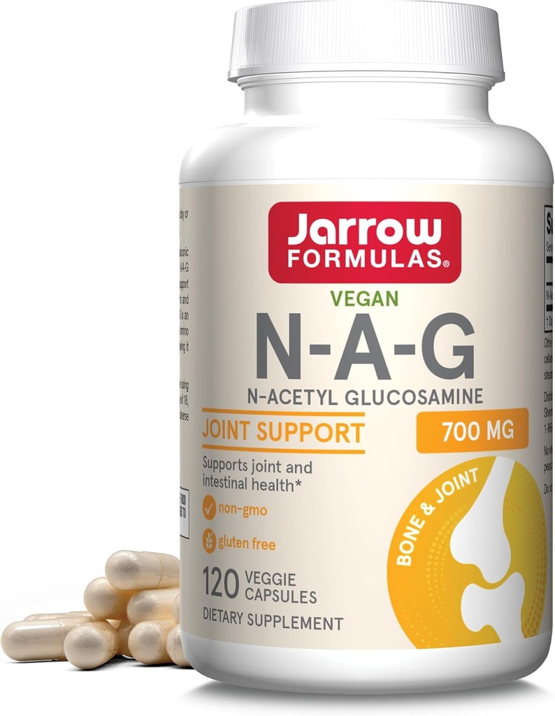 JarrowフォーミュラN-A-G 700mg、N-アセチルグルコサミン、Boneとジョイントサポートのためのグルコサミンのアセテートフォーム、120ベジギーカプセル、120までのサービング