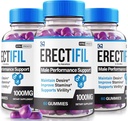 (3パック) Erectifil Gummies、Ereectifil 1000 MG Gummies、男性のためのオールナチュラルフォーミュラサポート、全体的な健康とピーク性能のためのプレミアム男性サプリメント、Erec tifil Gomitasのレビュー(180グミー)