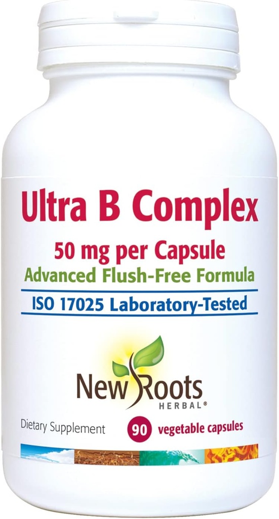 ビタミンB6、B12、ビオチンとの新しいROOTS HERBAL超ビタミンBサプリメント(50mg) | 高度な免疫サポートサプリメント(90ベジーキャップ) | フラッシュフリーフォーミュラ
