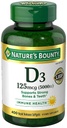Nature's Bounty Immune Health Vitamin D3 5000 iu、ラピッドリリース400 Softgels