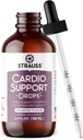 Strauss Naturals Cardioサポートドロップ - 天然ハーブハート健康サプリメント - 男性と女性のための健康的な心血管系を維持するのに役立ちます - ビーガン&非GMO - 精米 - 100mlボトル