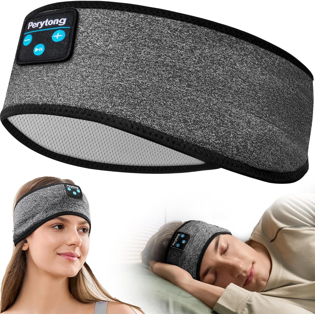 側面の眠る人のための快適なイヤフォンが付いているPerytongの無線睡眠のヘッドバンド、女性の人のワークアウトのランニングのための睡眠の目マスク