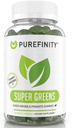 PUREFINITY毎日スーパーグリーンスピルリナ、ほうれん草、ブロッコリー、ビートルート、アサイ、その他の野菜、オールインワン野菜サプリメント - 非GMO、グルテンフリー、ビーガン、60カウント