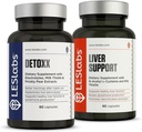 LES Labs Detoxx と Liver サポート Duo - ヘルシーな肝臓機能、グルタチオンの生産、および解毒をサポートするためのバンドル