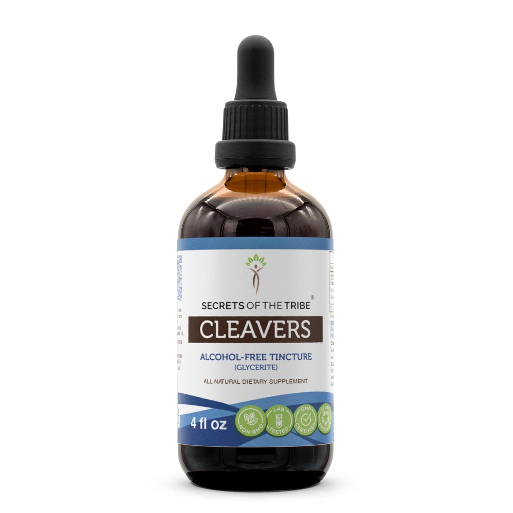 Tribe Cleavers Tinctureアルコールフリー液体エキス、Clavers(Galium aparine)乾燥ハーブ(FL OZ)の秘密