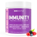 GOBIOTIXビタミンC - 免疫防御サポートサプリメント - 免疫パウダーウェルネスブースター - ビーガンスーパーフード - エルダーベリー、ターメリック、B12ビタミンサプリメント、非GMOと砂糖無料(ベリー)