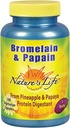 Nature's Life Bromelain & Papain | 消化器・快適性のためのプロテオリン酵素 | パイナップル&パパイヤ | 250mg Ea | 100 ベジタリアンカプセル