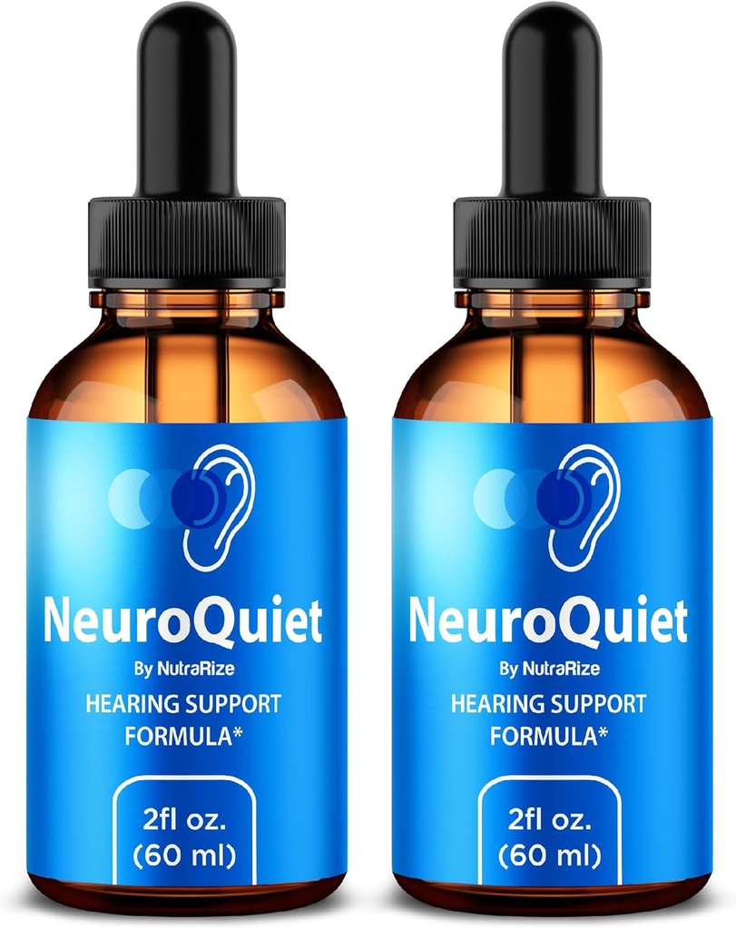 NutraRize (2 パック NeuroQuiet ドロップ – 自然と公式の補聴器サポート フォーミュラ, 耳のウェルネスを維持するのに役立ちますクリーンな成分, プレミアムゴタス レビュー (60 サービング)