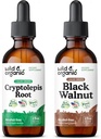 ワイルド&オーガニックCryptolepis Root Tincture 2 fl oz & ブラック クルミ チンチャー 2 fl oz
