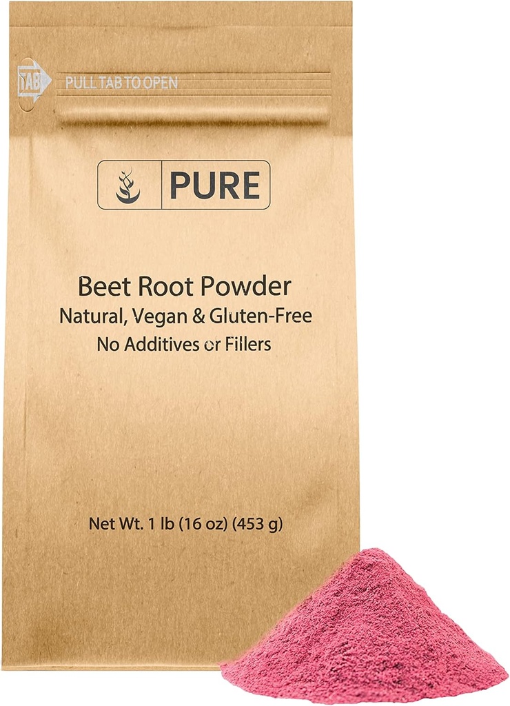 Pure Original Ingredients Beet Root Powder (1lb) Smoothies, Rich Color, Non-GMO, Folate