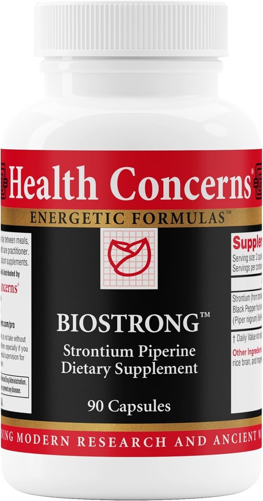 健康上の懸念 BioStrong – 骨の強度と密度のサポートサプリメント – トロンチウム & 共同モビリティのためのバイオパリンブラックペッパーエキス – 男性と女性のための中国ハーブブレンド – 90 カプセル