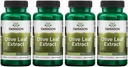 Swanson Olive Leaf Extract Capsules with 20% Oleuropein - (60 Capsules, 750mg Each) 4 Pack
