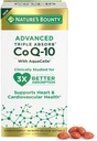Nature's Bounty Advanced Tripleは、Co Q-10、心臓の健康、急速なリリースSoftgels、90 Ctを吸収します