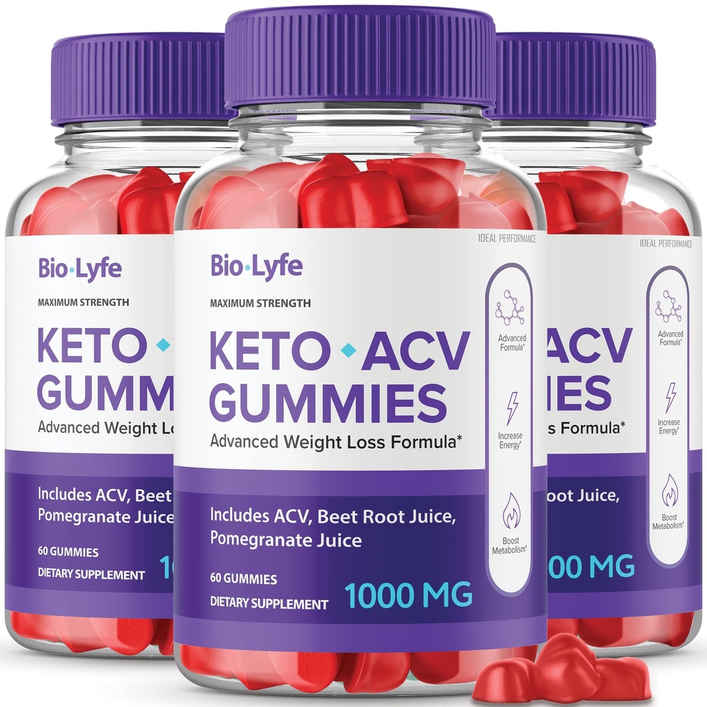 Biolyfe Keto + Gummies、BiolyfeKeto ACV Ketoサプリメントガミー - 最大強度、Keto + ACVガミー、すべての自然なサポートフォーミュラKeto + ACV 高度な式、Biolyfe Keto Gummyのレビュー(3パック)