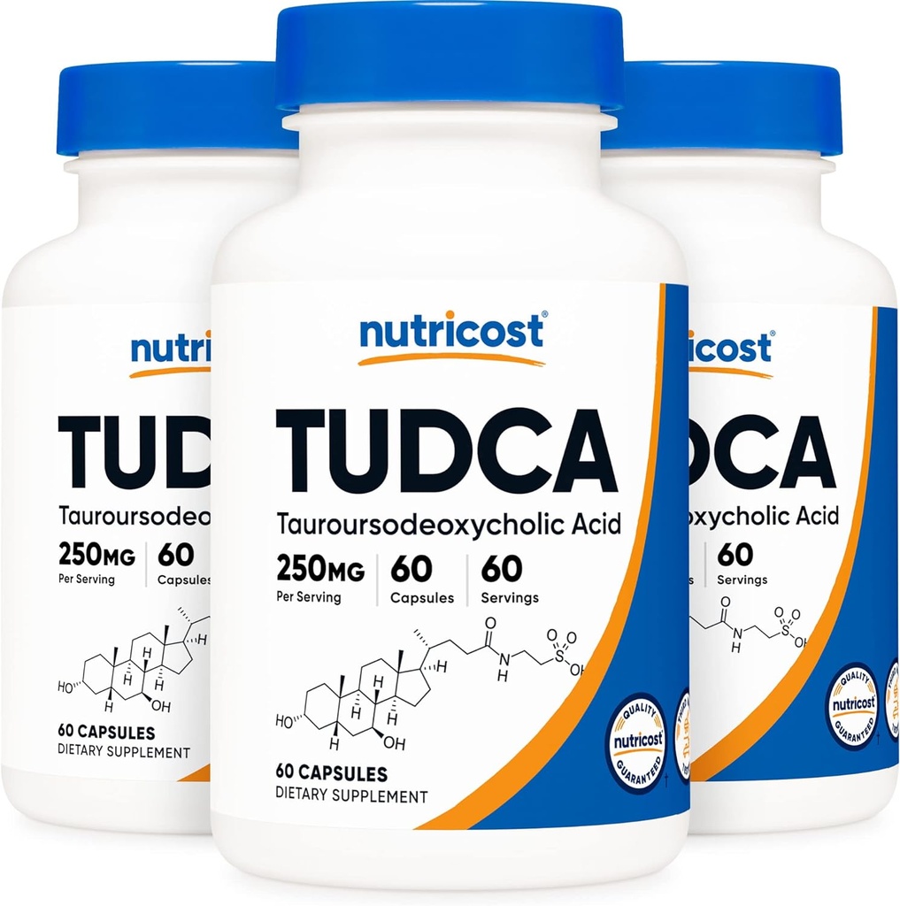 Nutricost Tudca 250mg、60カプセル(3本のびん)