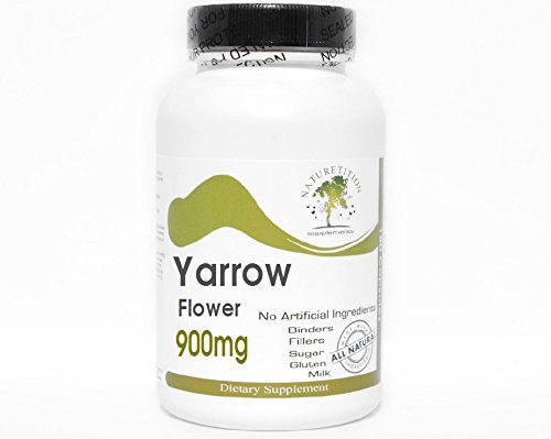 Yarrow 花900mg〜200カプセル - 添加剤なし