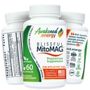 Blissful MitoMag - 300mg元素マグネシウム複合体:Mg Glycinate、Mg BHB - 睡眠筋肉気分エネルギー認知焦点カルム - すべての自然、米国製の、添加物なし - 60ビーガンカプセルサプリメント