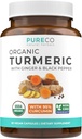 Organic Turmeric Ginger Black Pepper Supplement - High Potency Organic Turmeric Curcumin Capsules with Ginger & Black Pepper for Enhanced Benefits and Absorption - Vegan & Non-GMO (1 Month Supply)