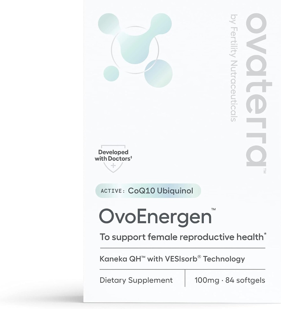 OvoEnergenのCoQ10はKaneka QH、VESIsorb®の技術84-100mgのSoftgelのカプセルが付いている再生健康および卵の健康の豊饒のブースターを支える女性のための補足- 28の日の供給を