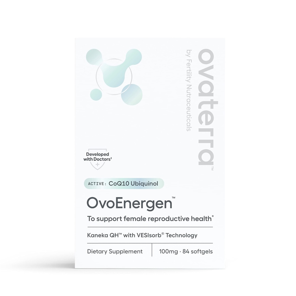 OvoEnergenのCoQ10はKaneka QH、VESIsorb®の技術84-100mgのSoftgelのカプセルが付いている再生健康および卵の健康の豊饒のブースターを支える女性のための補足- 28の日の供給を