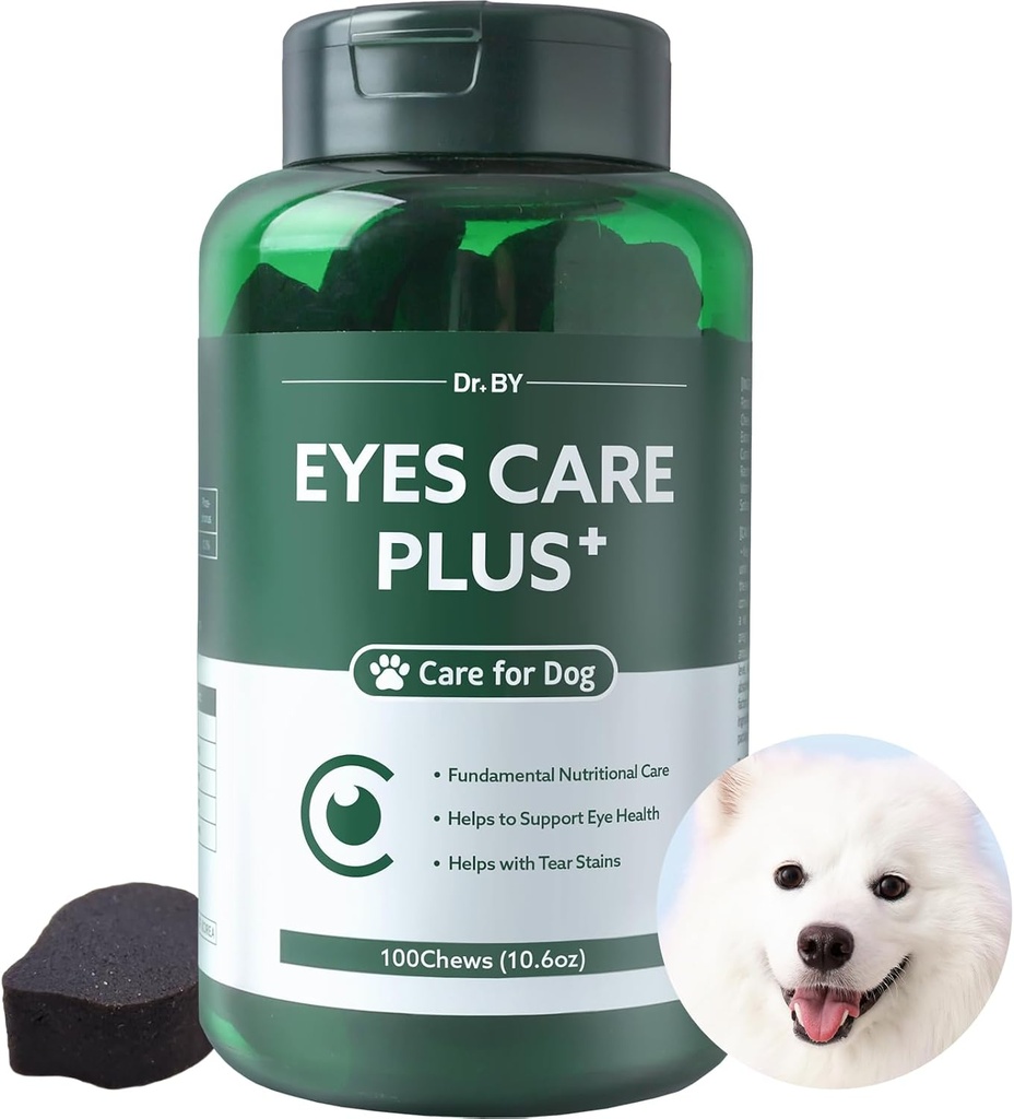 Dr.by Eyes Care Plus 犬の涙の汚れのサプリメント 犬の目の健康サポート ミルクのこのルテインベータカロテン - 100 柔らかい咀嚼