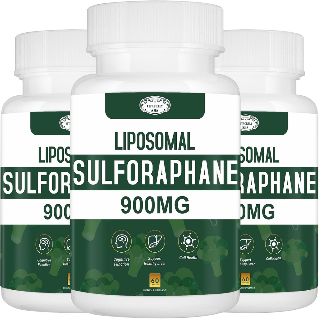 900MG Liposomal Sulforaphaneの補足のBroccoliのエキス、酸化防止剤、消化器の健康180のカプセルのための肝臓の補足