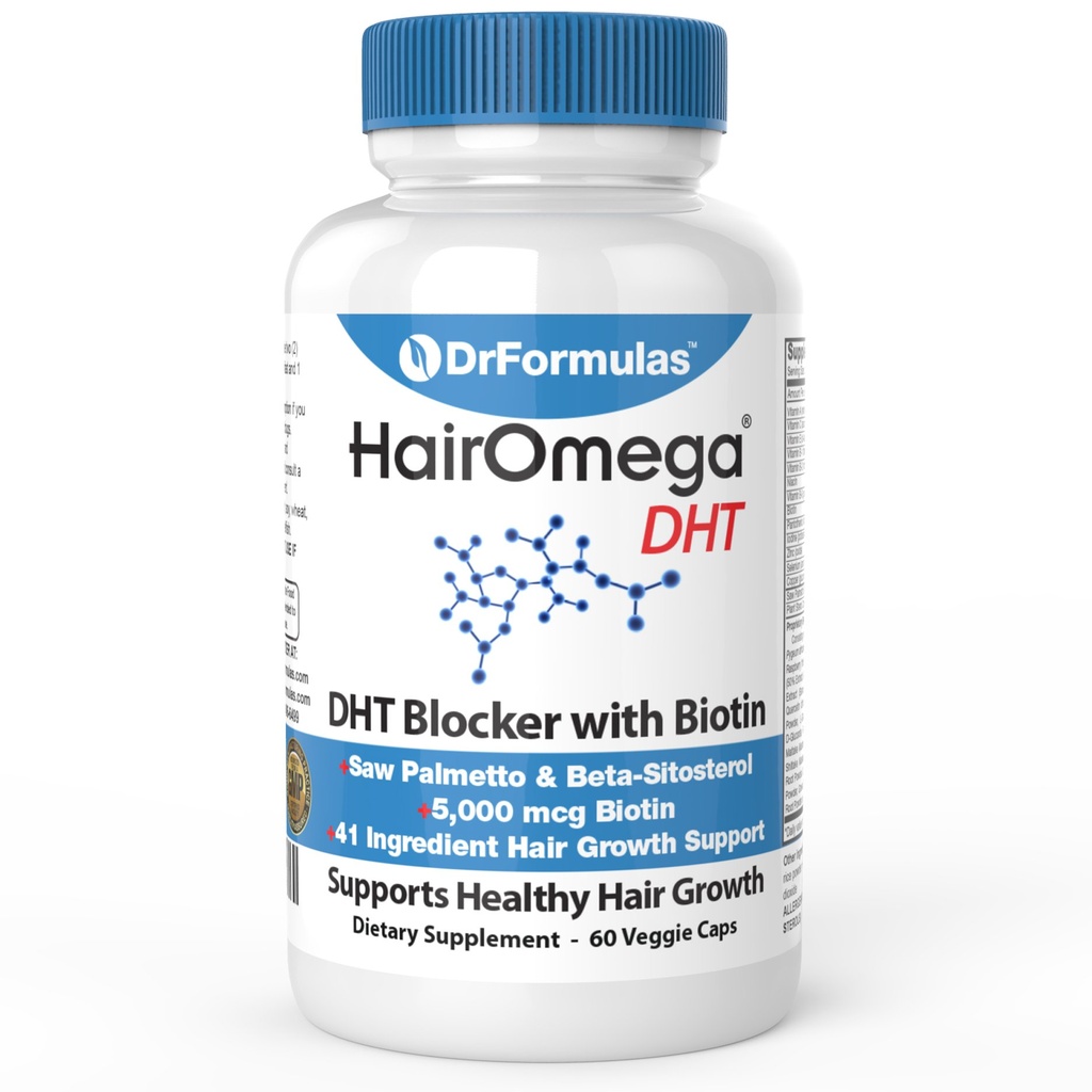 DrFormulas HairOmega DHTブロッカーBiotin 毛の成長の補足のための5000のmcgのビタミン 女性および人のための毛損失の丸薬、30日の供給
