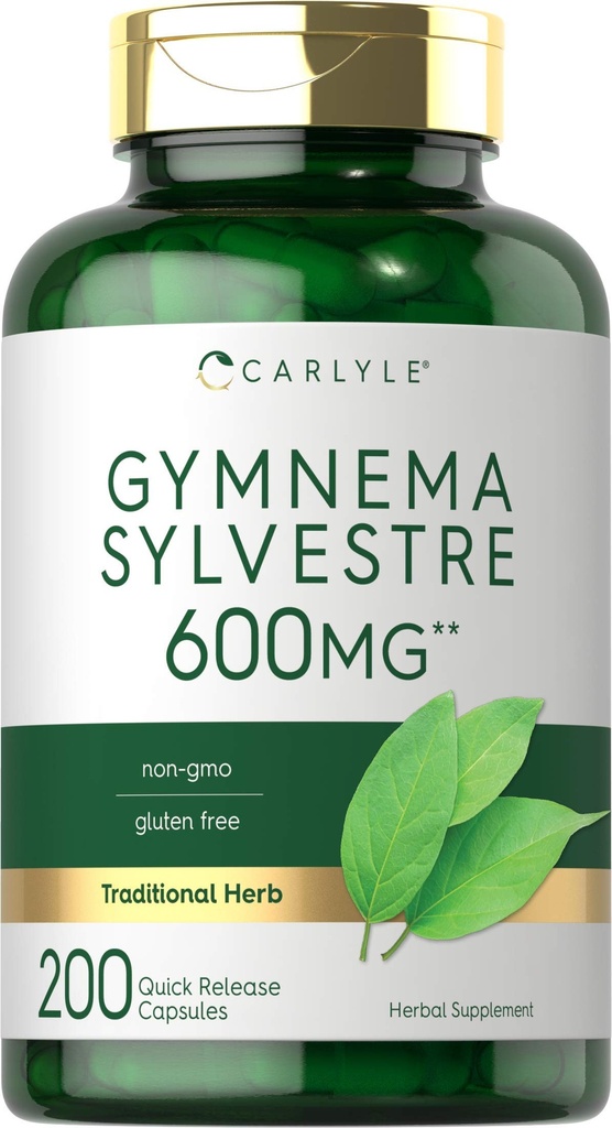 カルリール・ジムネマ・シルベストレカプセル | 600mg | 200カウント | 非GMO・グルテンフリーサプリメント