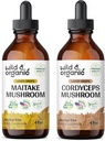 ワイルド & オーガニック Maitake のきのこ Tincture 4 fl oz & Cordyceps のきのこの Tincture 4 fl oz