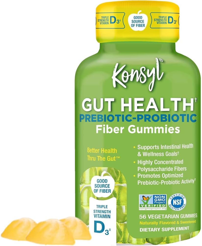 Konsylの腸の健康のプレバイオティック - Probiotic繊維のグミ - 助けサポート消化器の健康+ - 大人のベジタリアン繊維の補足のグミ
