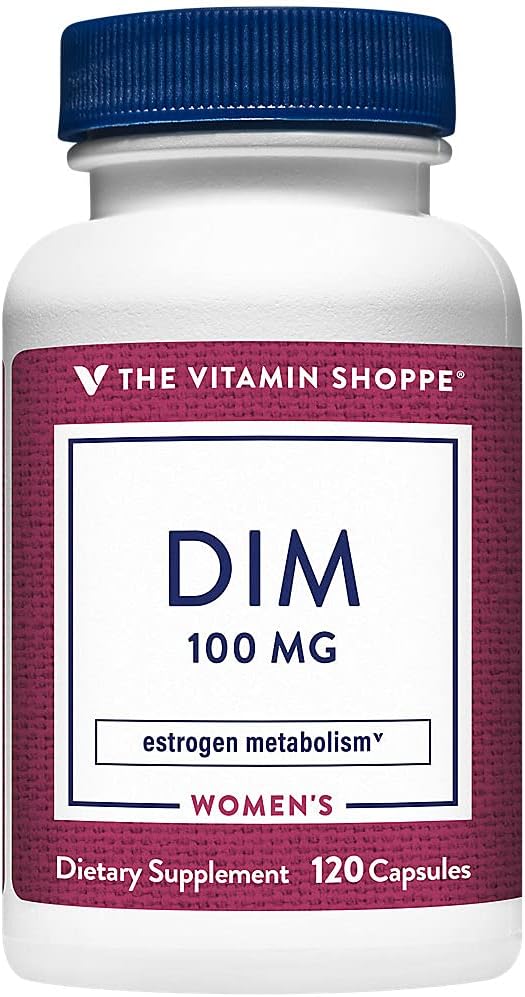 Bioperineの黒いペッパーのエキスが付いているビタミンのshoppe DIM 100MGは、女性の健康(120のカプセル)のためのエストロゲンの代謝を支えます