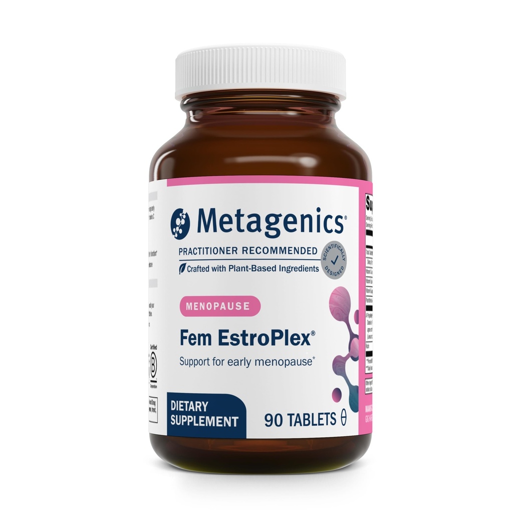 Metagenics Fem Estroplex - 初期月経サポートフォーミュラ - Dandelion Root、Valerian Root、Stinginginging Nettle、Chasteberry、Motherwortなど - 非GMO、グルテンフリー&ベジタリアン - 90錠