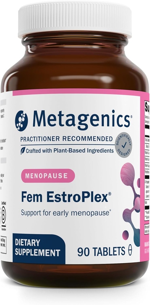 Metagenics Fem Estroplex - 初期月経サポートフォーミュラ - Dandelion Root、Valerian Root、Stinginginging Nettle、Chasteberry、Motherwortなど - 非GMO、グルテンフリー&ベジタリアン - 90錠