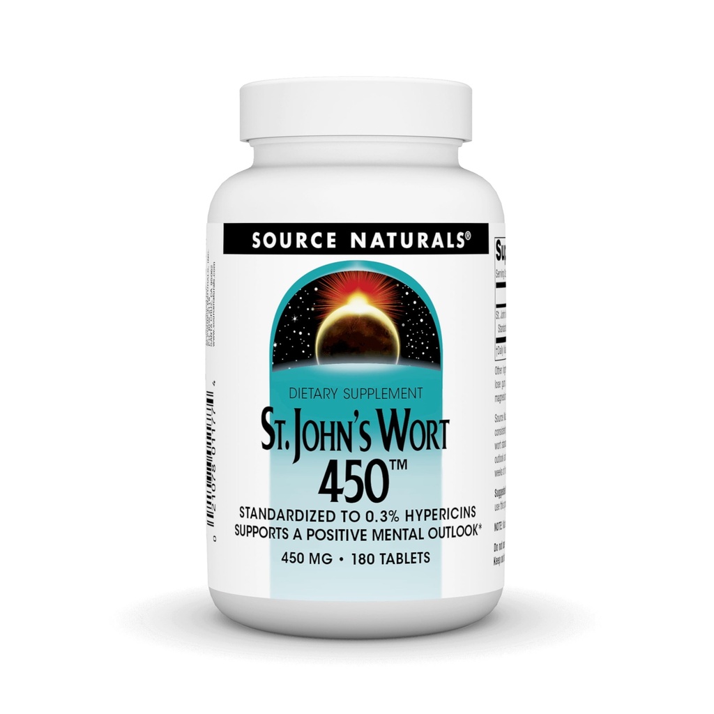 Source Naturals St. John's Wort 450 mgは、ポジティブメンタルOutlookをサポート - 180錠