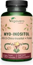 Vegavero Myo-Inositol & D-Chiro Inositol | ホルモンバランス&Ovarian サポート | フォーレート、レスベラトロール、CoQ10 | 40:1 比率 | ラボテスト済み | 120 キャップ | ビーガン