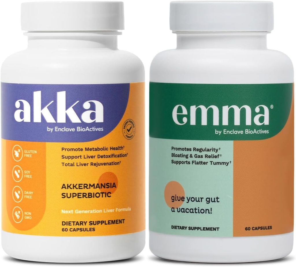 Emma Akka Liver Cleanse Detox & Repair Gut Health – Complete Wellness Bundle with Magnesium, Berberine, Vitamin D & More to Support Gut, Liver, Metabolism, Immunity & Colon Cleanse