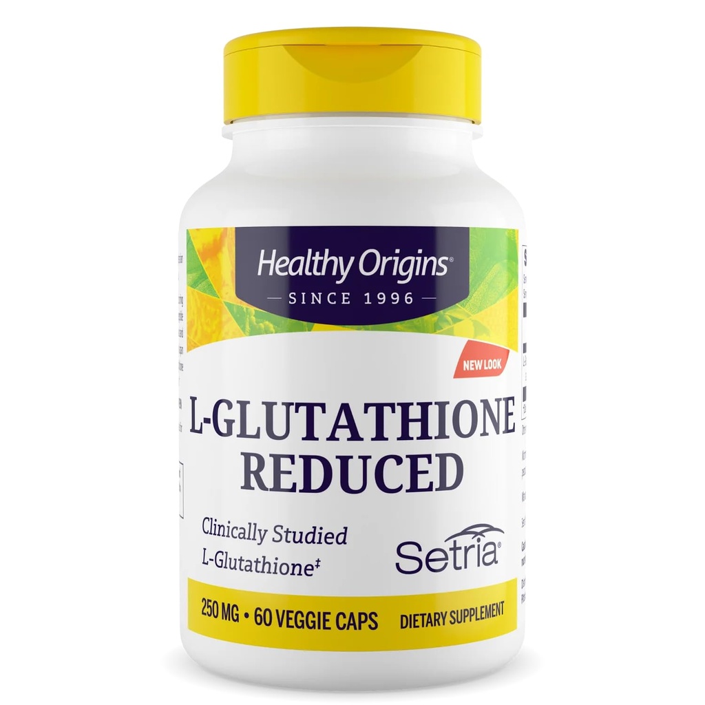 健康な起源 L グルタチオン 250 mg (セプリア、非 GMO、グルテンフリー、酸化防止剤、免疫サポート、皮膚サポート)、60 野菜キャップ