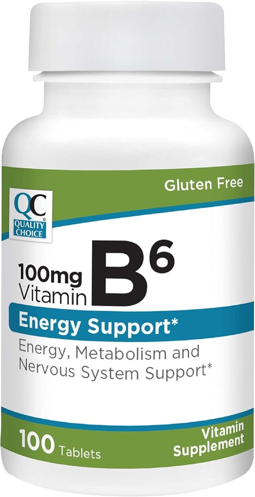 Quality Choice Vitamin B6 100mg, 100 Tablets