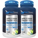 Herbtonics Keto Apple Cider Vinegar Gummies - 消化とデトックスサポート - Ketoサポートのための砂糖無料BHB高度なフォーミュラ - 母と未加工ACV - 120ビーガンACVグミー