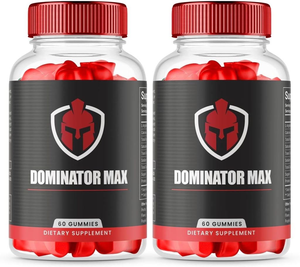 (2 Pack) Dominator Max Gummies Advanced Formula for Max Performance, All Natural Extra Strength Supplement, Dominator Max Gummies for Muscle Growth and Overall Health Support (120 Gummies)
