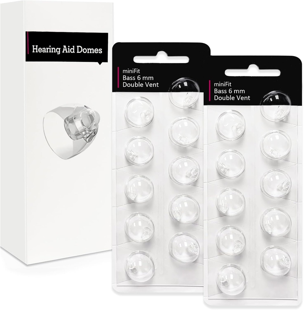 OticonのMinifit、Oticonの補聴器の供給のための二重出口6mmの耳障りなアイドのドーム、取り替えは付属品の補聴器のクリーニングのキット(20 PC)のための普遍的なオチコンのドームを分けます