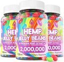 HempTotally (3 パック) Hemp Jelly Beans 2,000,000 プレミアム r ストレス & AHemp サプリメント 炎症を軽減します。, 睡眠を改善します。, 気分をブースト - 450 Cts