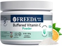 FREEDA 緩衝ビタミン C の粉 (カルシウム アスコルベート) – 非アシディクト, 敏感な個人のための胃フレンドリー ビタミン C – ビーガン, コーシャ, 砂糖のない免疫サポート – 8 oz